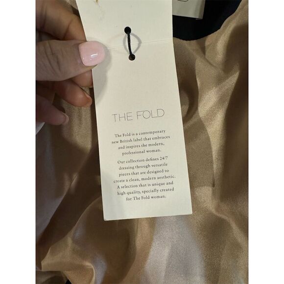 The Fold Le Marais Wrap Jacket Navy Blazer Women’s Size 16 - Picture 10 of 12